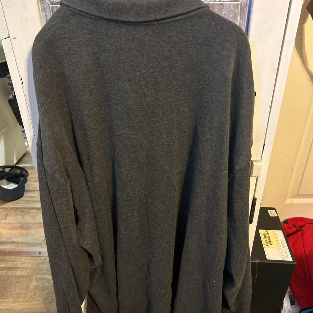 Polo by Ralph Lauren Men's Charcoal Zip-Up Sweater - Picture 5 of 5